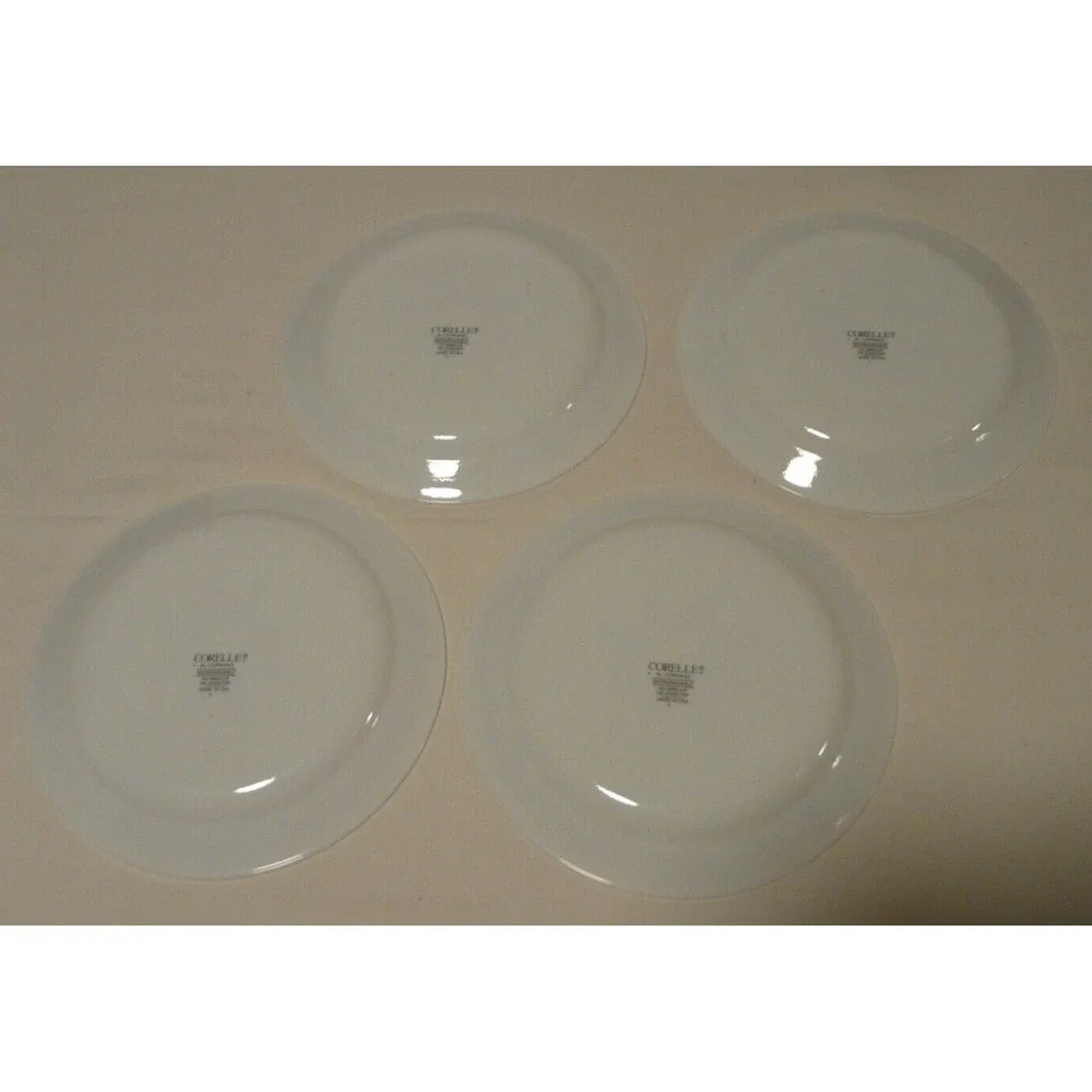 Set of 4 Corelle Corning Salad Plates Blue Star Pattern Retired USA‎ 7.25